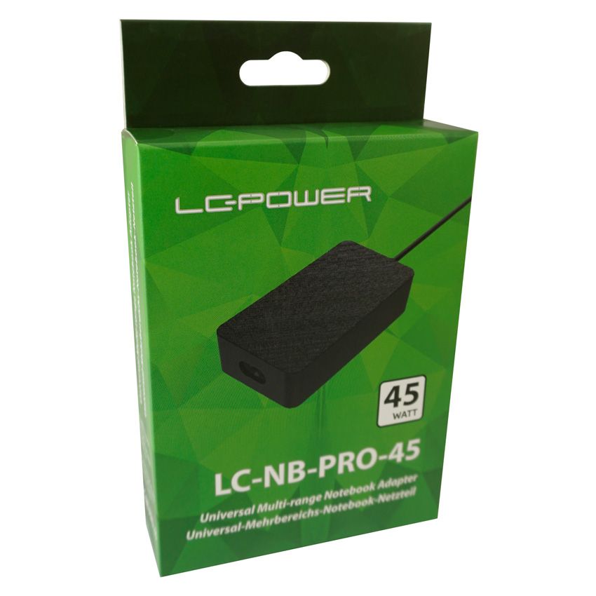 LC Power  LC-NB-PRO-45 Notebook Power Adapter Black