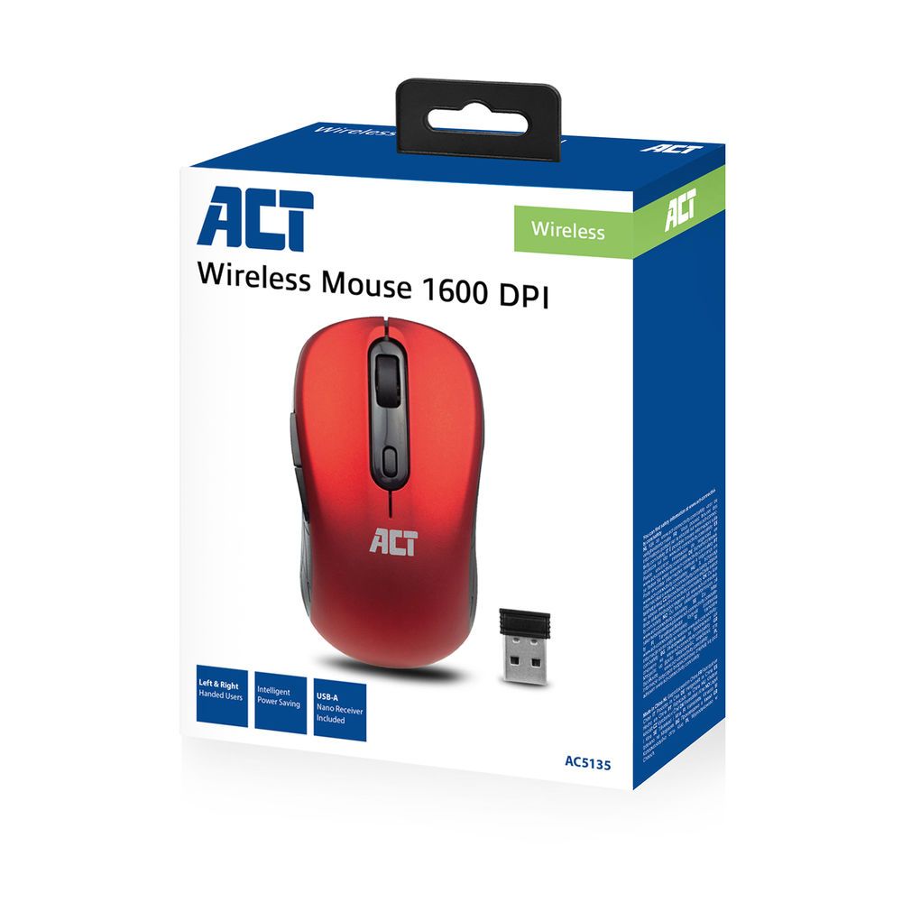 ACT AC5135 Wireless mouse Red