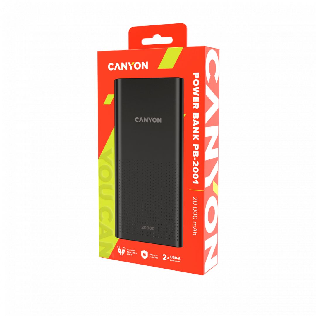 Canyon CNE-CPB2001B 20000mAh PowerBank Black