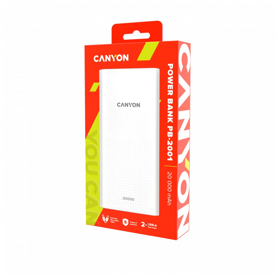 Canyon CNE-CPB2001W 20000mAh PowerBank White