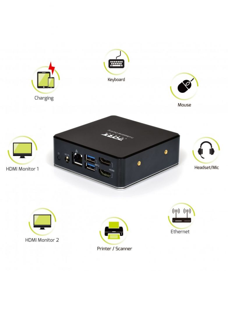 Port Designs 2X2K Docking Universal Office Docking Station