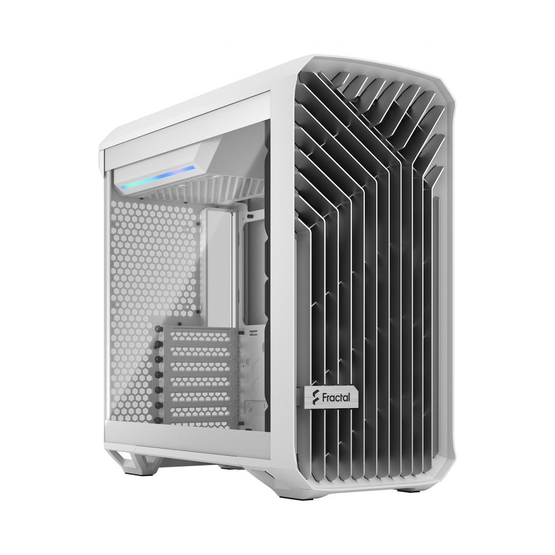 Fractal Torrent Compact Tempered Glass White