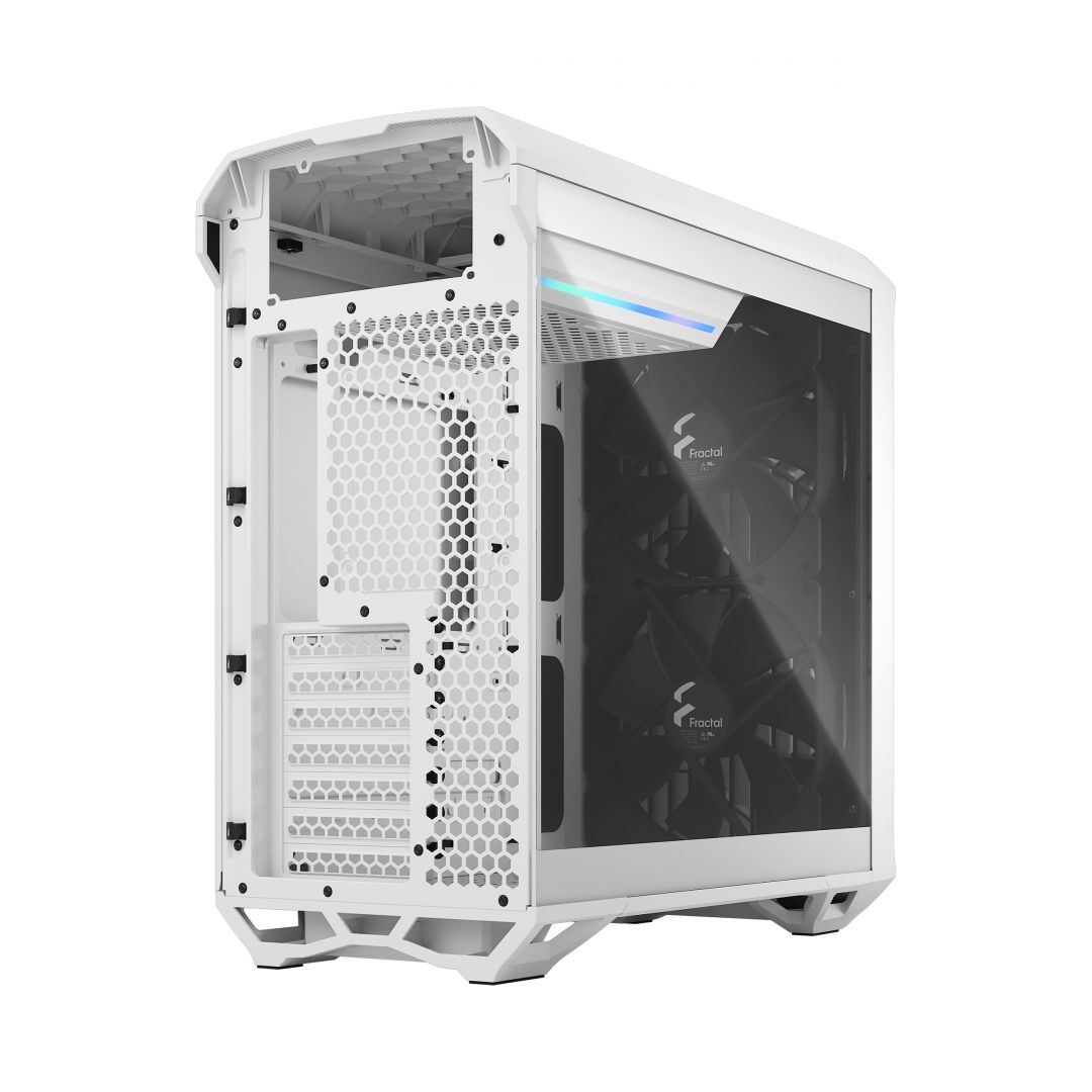 Fractal Torrent Compact Tempered Glass White