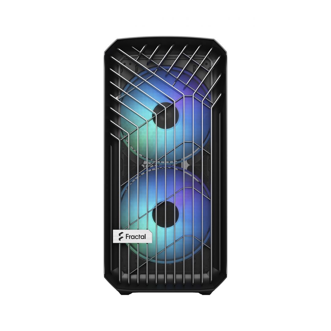 Fractal Torrent Compact RGB Tempered Glass Black