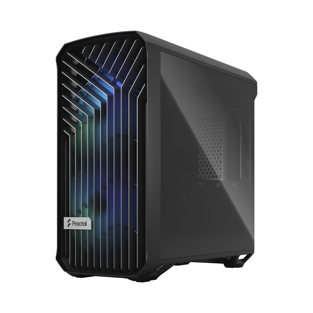 Fractal Torrent Compact RGB Tempered Glass Black