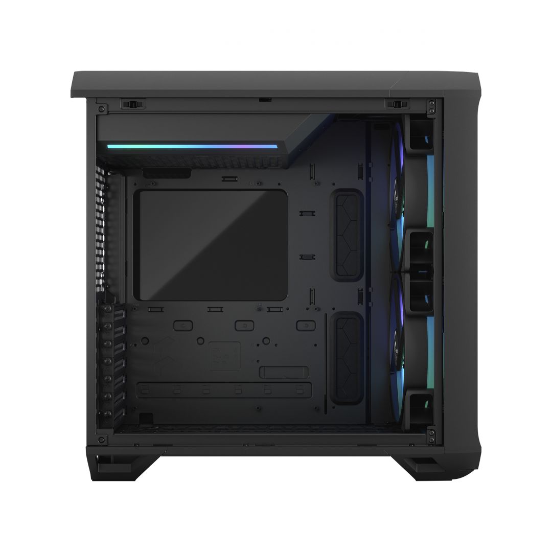 Fractal Torrent Compact RGB Tempered Glass Black