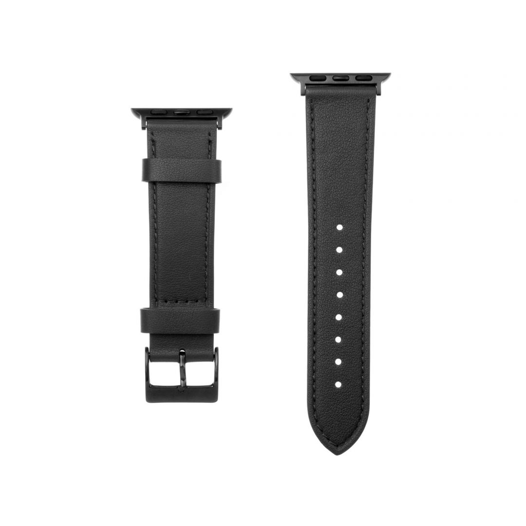 FIXED Leather Strap for Apple Watch 42/44/45 mm Black