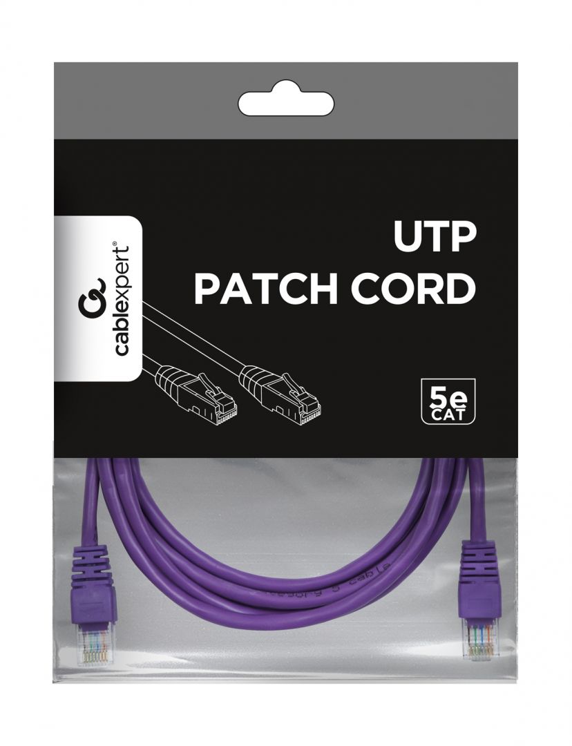 Gembird CAT5e U-UTP Patch Cable 1m Purple