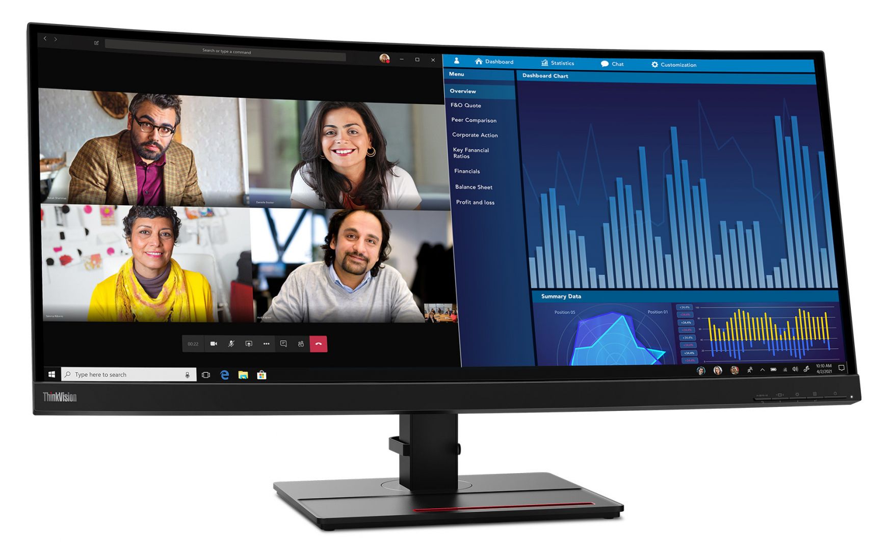 Lenovo 34,1" ThinkVision P34w-20 IPS LED Curved