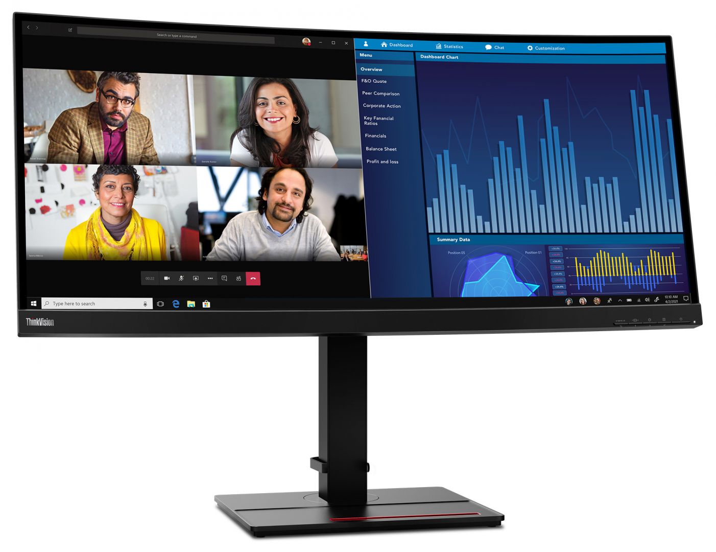 Lenovo 34,1" ThinkVision P34w-20 IPS LED Curved