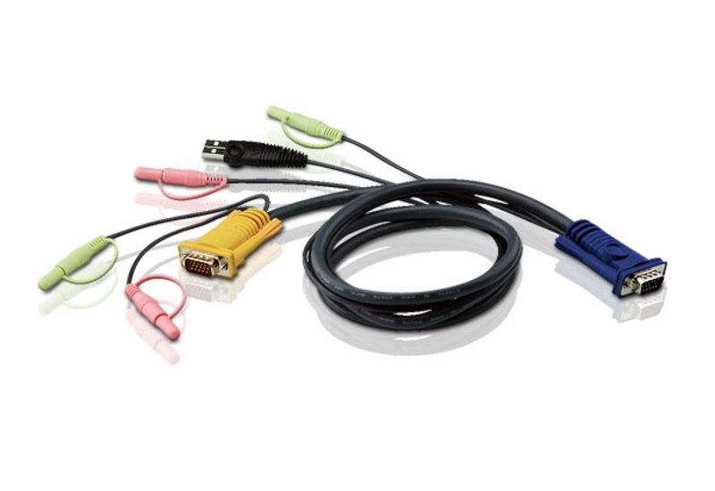 ATEN USB KVM Cable with 3 in 1 SPHD and Audio 5m