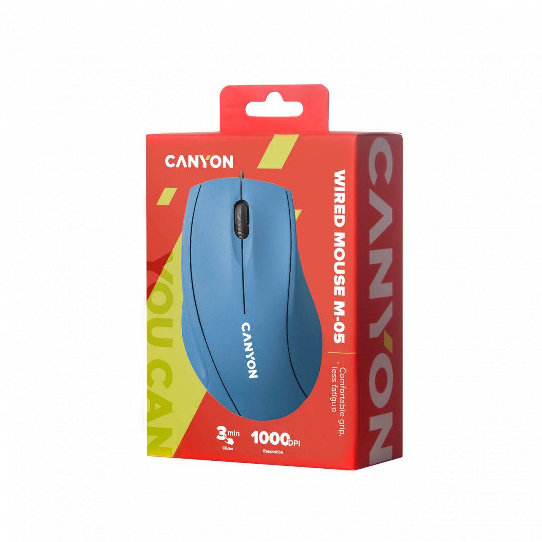 Canyon CNE-CMS05BX Wired mouse Light Blue