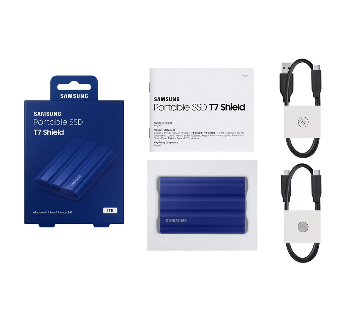 Samsung 1TB USB3.2 T7 Shield Blue