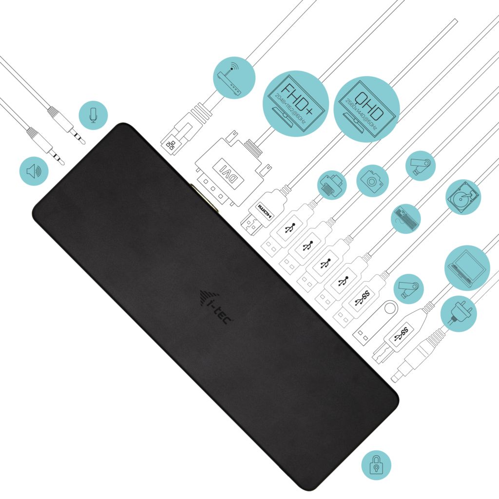 I-TECH USB3.0 / USB-C Dual Display Docking Station