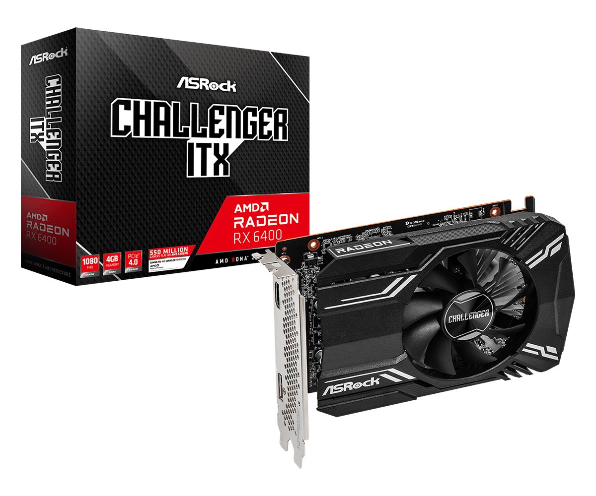 ASRock Radeon RX 6400 Challenger ITX 4GB