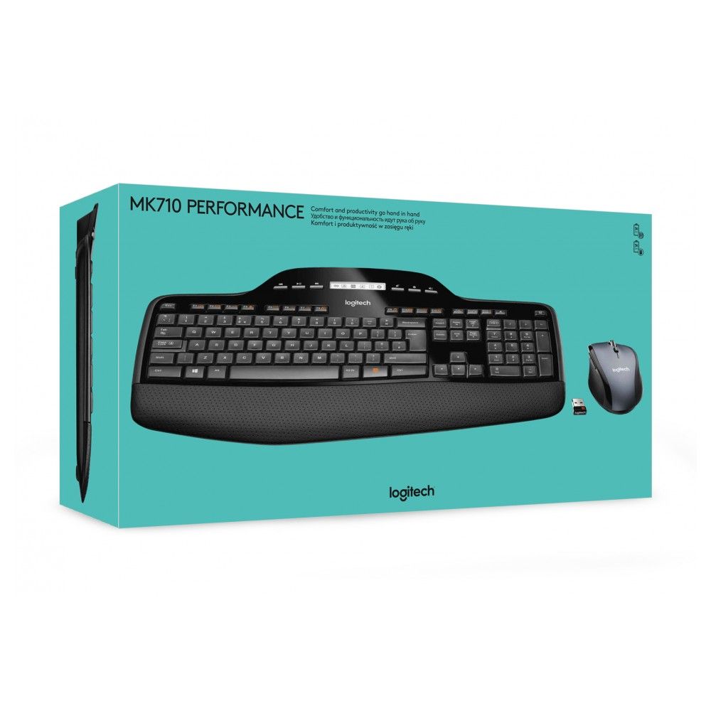 Logitech MK710  wireless billentyűzet + egér Wireless Desktop Black DE