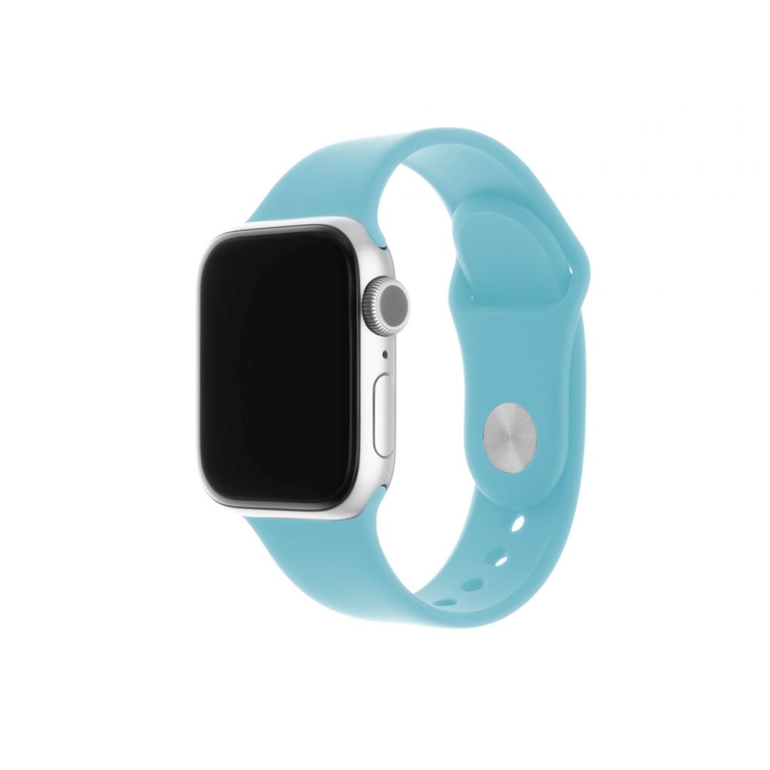 FIXED Silicone Strap Set for Apple Watch 42/44/45 mm, turquoise