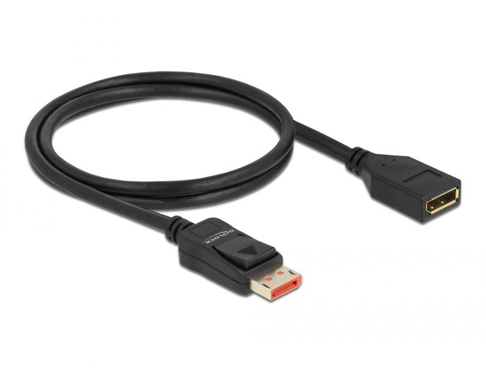 DeLock DisplayPort Extension Cable 8K 60 Hz 1m Black