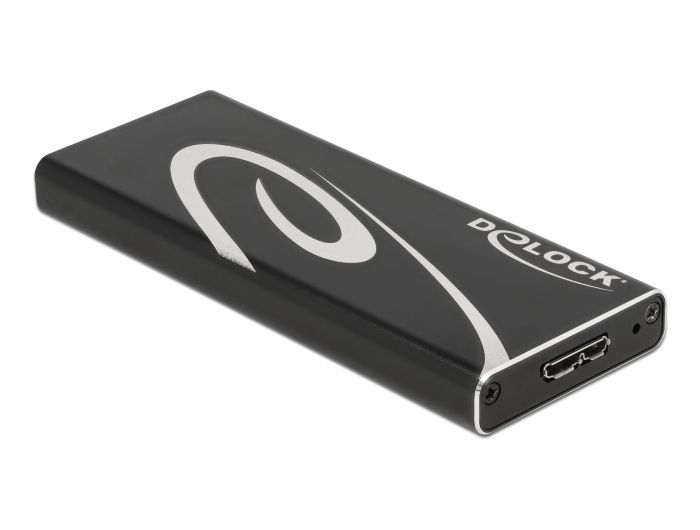 DeLock External Enclosure SuperSpeed USB for M.2 SATA SSD Key B