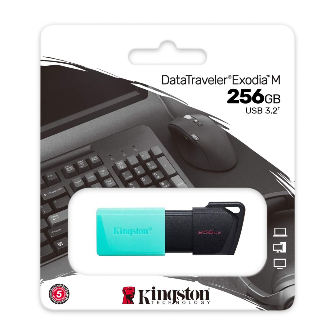 Kingston 256GB DataTraveler Exodia M USB3.2 Black/Teal