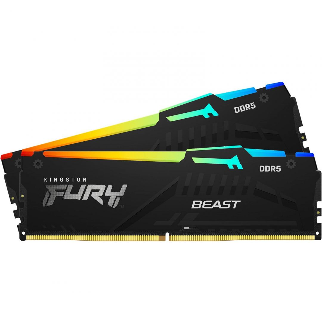 Kingston 16GB DDR5 5600MHz Kit(2x8GB) Fury Beast RGB Black