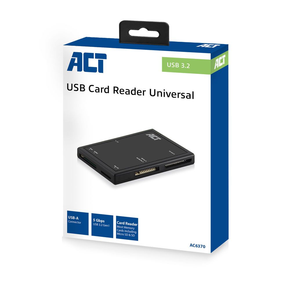 ACT AC6370 External USB 3.2 Gen1 (USB 3.0) Card Reader