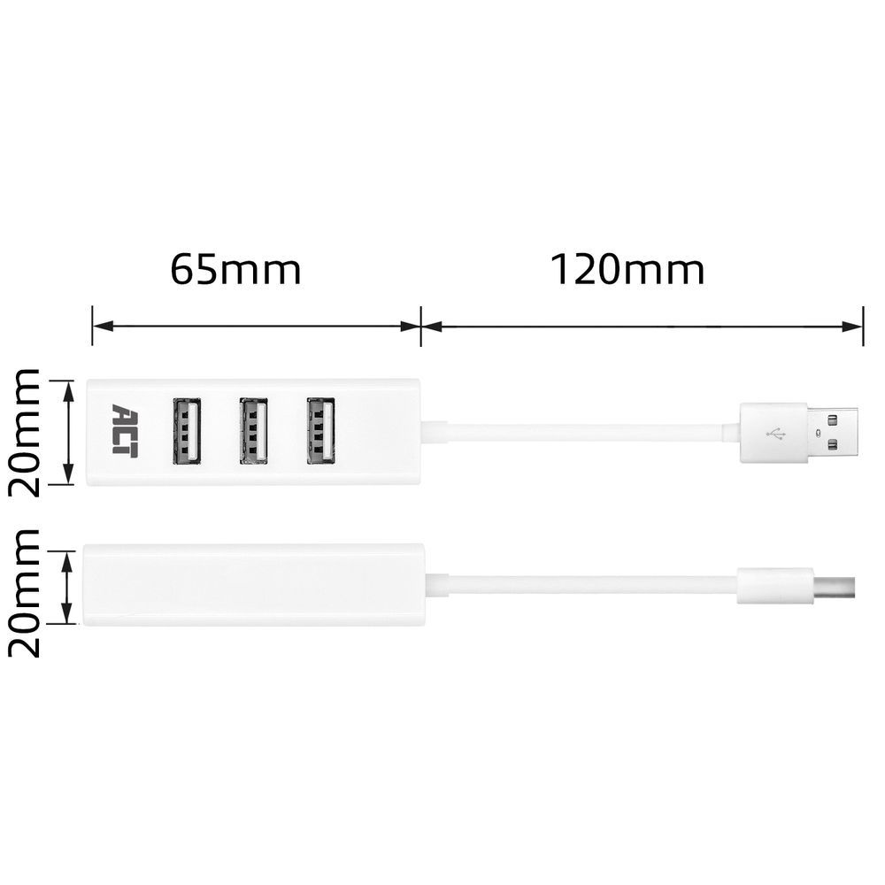 ACT AC6200 USB Hub 4port White