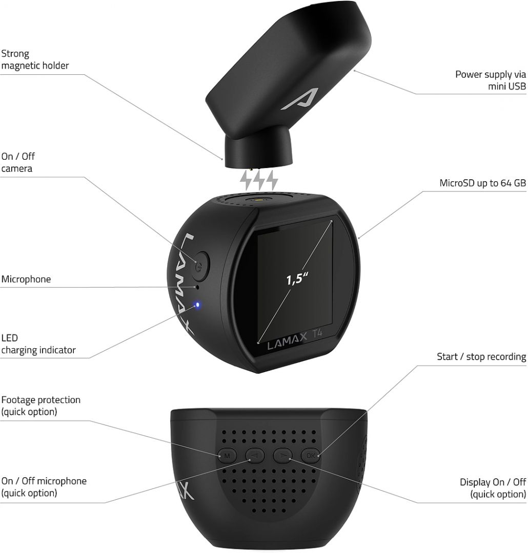 Lamax T4 DashCam Black