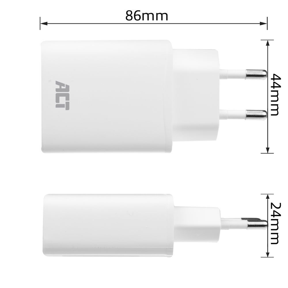 ACT AC2100 Compact USB-C Charger 20W for fast charging White