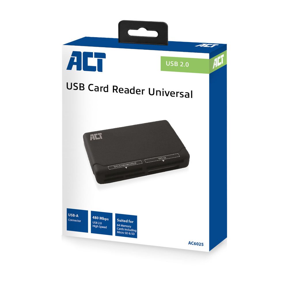 ACT AC6025 64-in-1 Card Reader Black