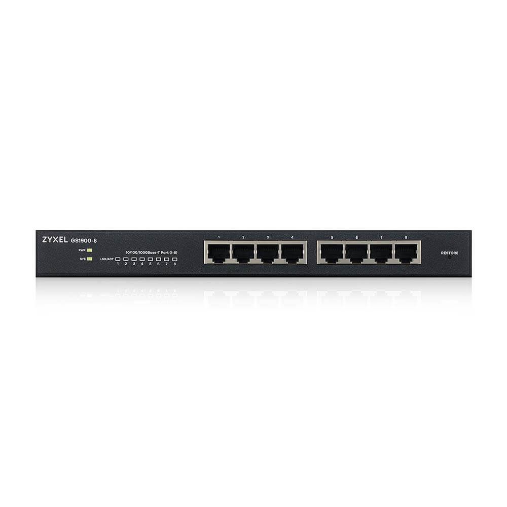 ZyXEL GS1900-8HP-EU0103F 8x1000Mbps Smart Menedzselhető PoE Switch