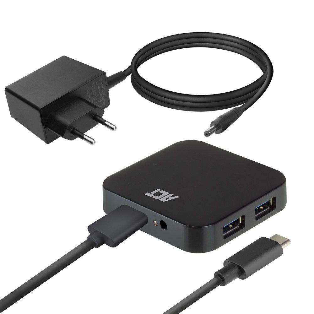 ACT AC6410 USB-C Hub 4 port with power supply