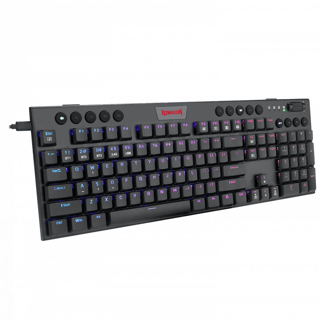 Redragon Horus, wired&2.4G&BT mechanical Keyboard, RGB, blue switch