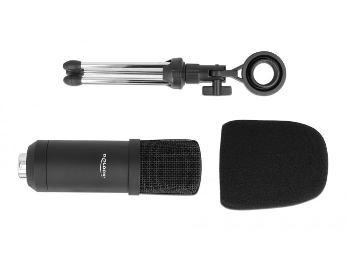 DeLock Professional USB Condenser Microphone Black