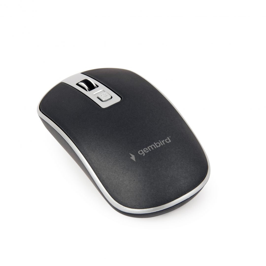 Gembird MUS-4B-06-BS Optical mouse Black/Silver