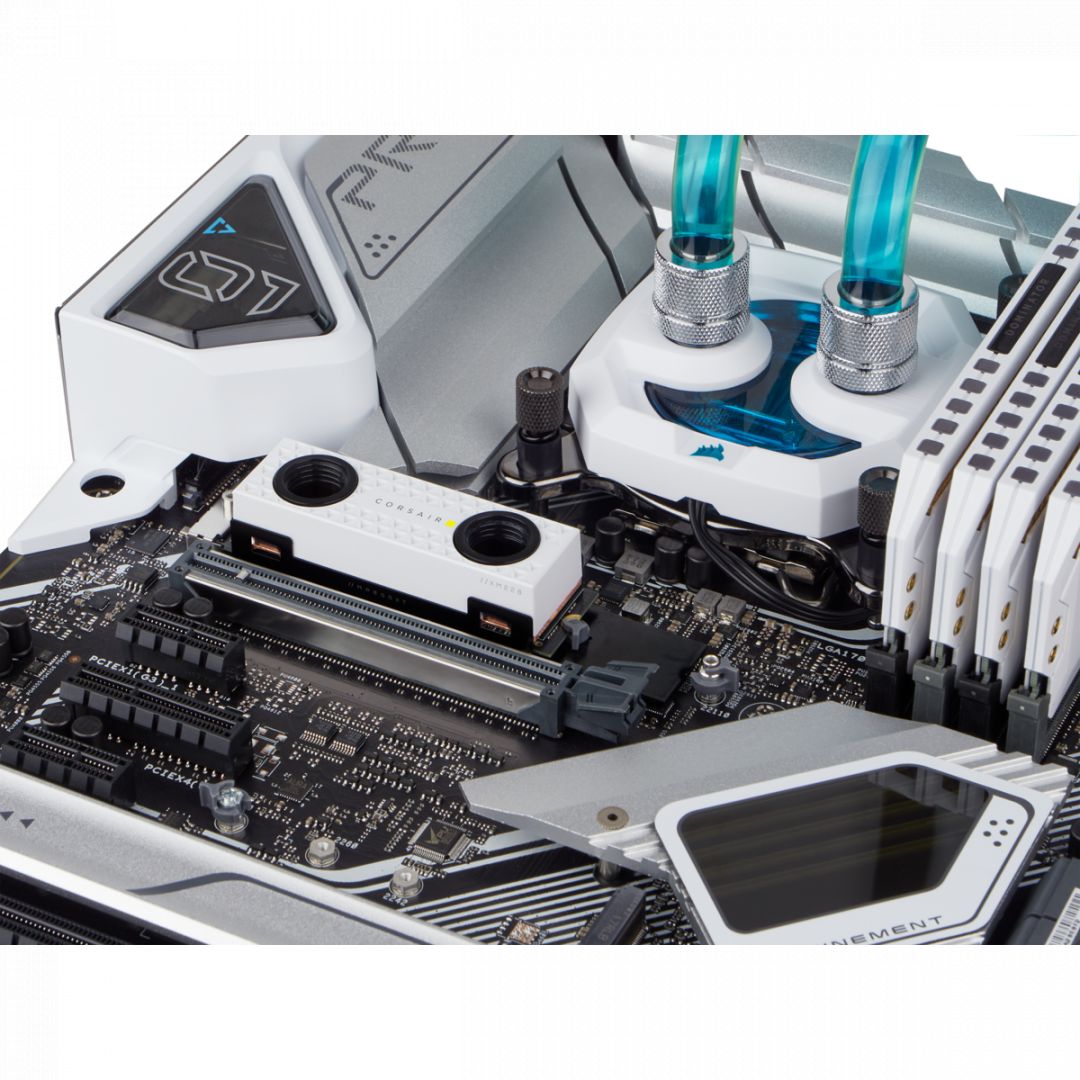 Corsair Hydro X Series XM2 M.2 SSD Water Block White