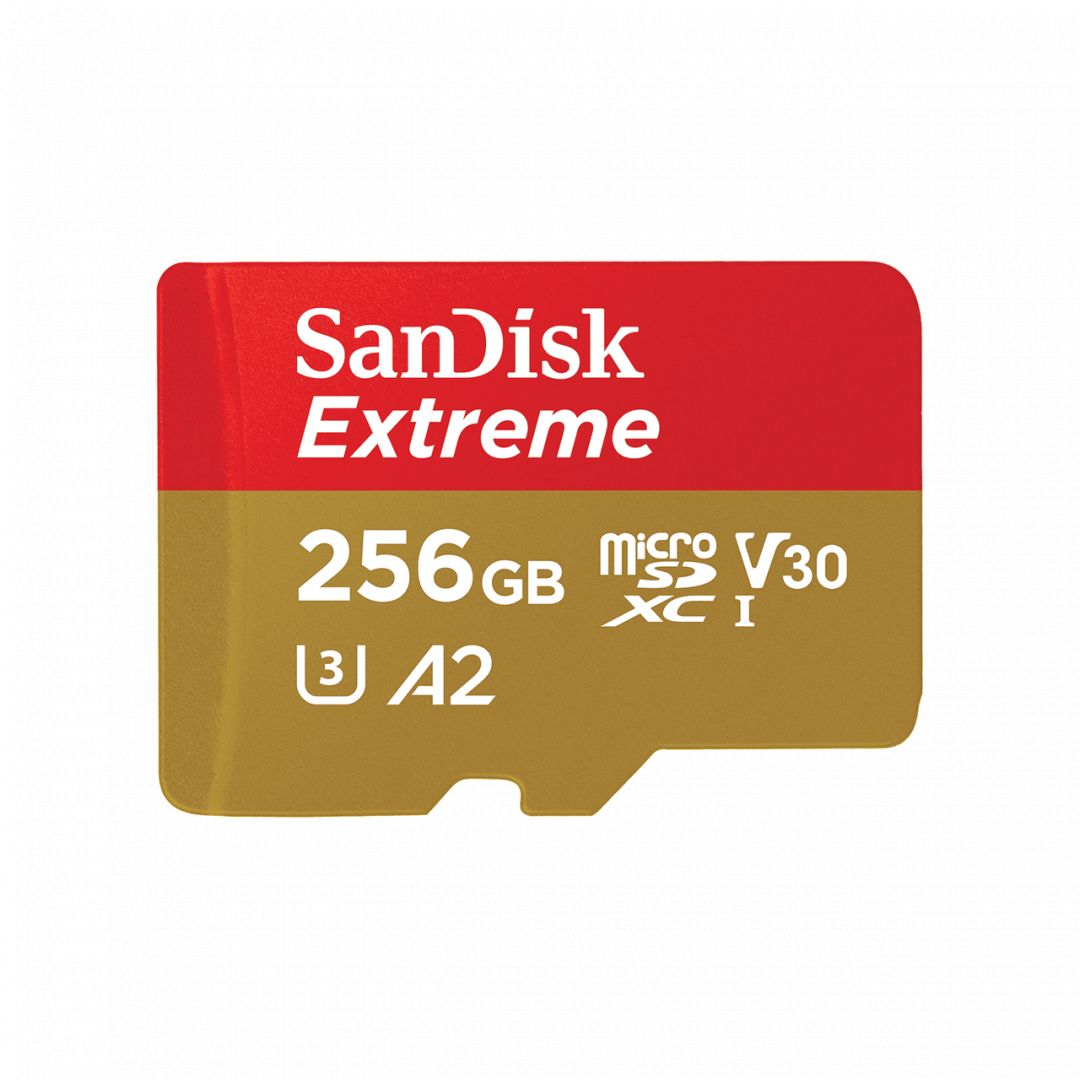 Sandisk 256GB microSDXC Class 10 U3 V30 A2 Extreme + adapterrel