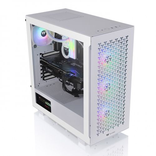 Thermaltake V350 TG ARGB Air Snow Tempered Glass White