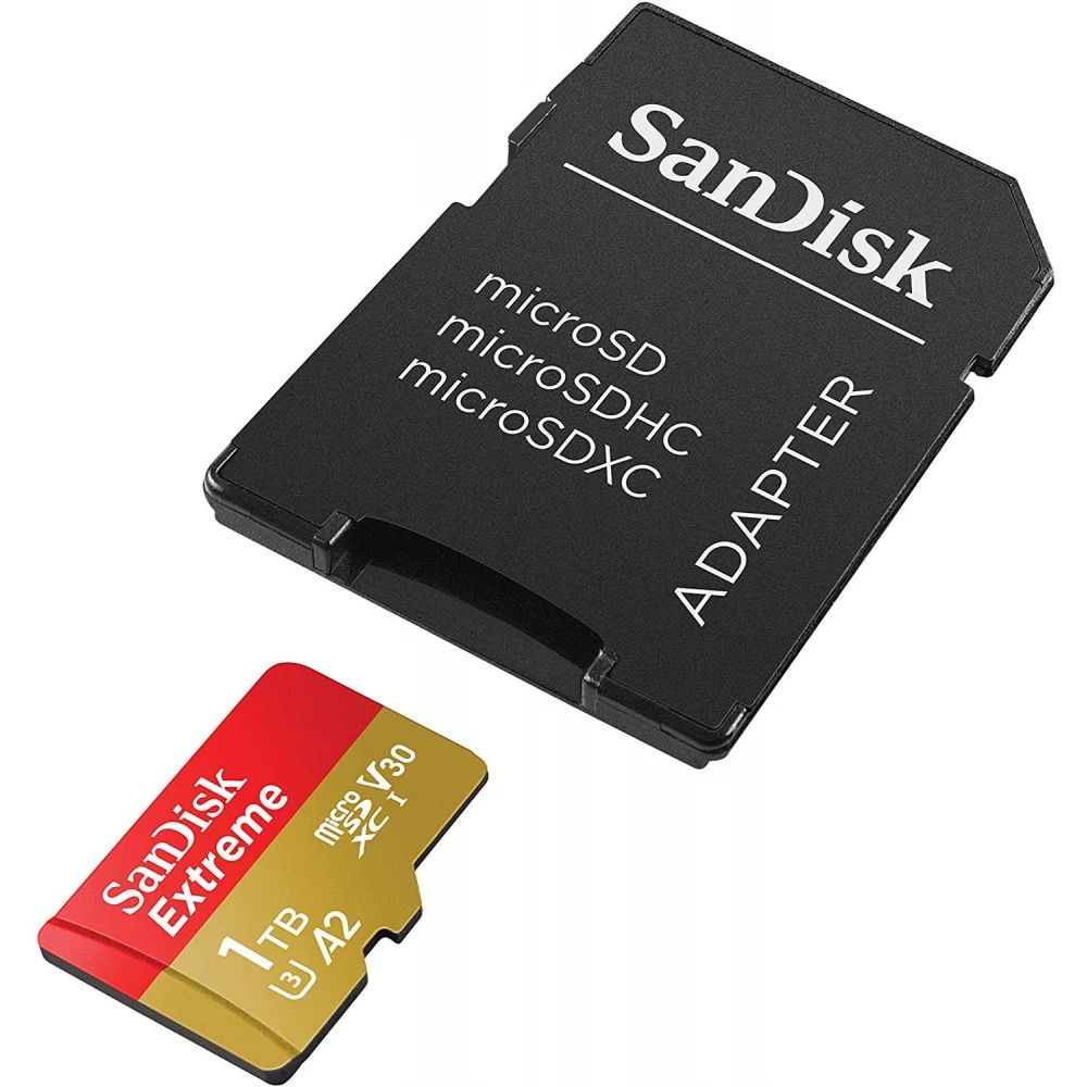 Sandisk 1TB microSDXC Class 10 U3 V30 A2 Extreme + adapterrel