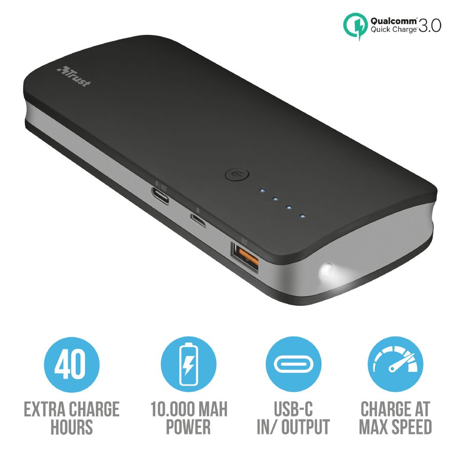 Trust Urban Omni Ultra Fast 10000mAh Powerbank with USB-C