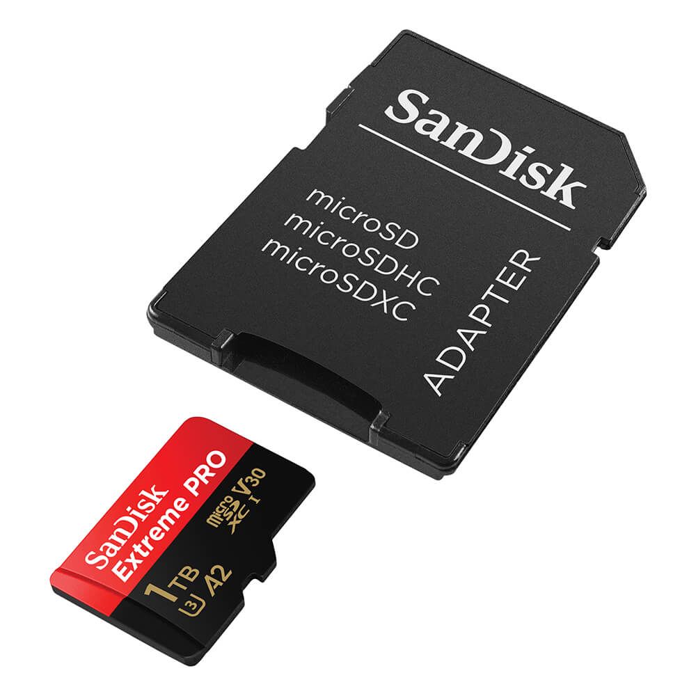 Sandisk 1TB microSDXC Extreme Pro Class 10 UHS-I A2 C10 V30 + adapterrel