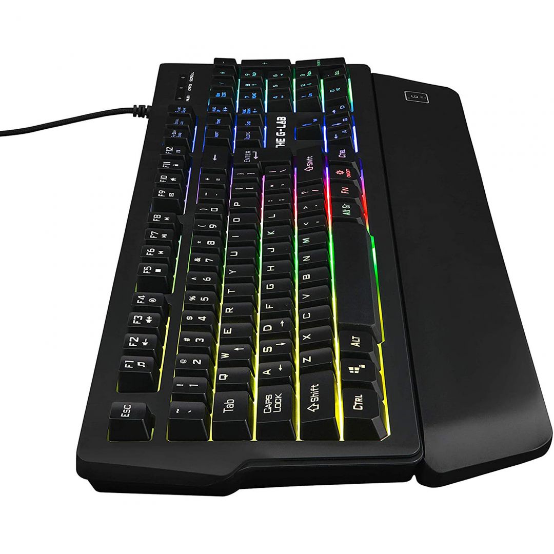 The G-Lab Keyz Palladium Keyboard Black US