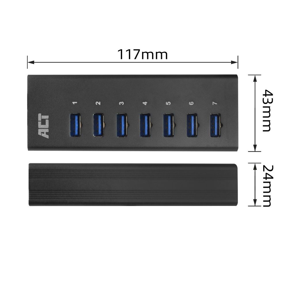 ACT AC6315 USB 3.2 7.Port Hub Black