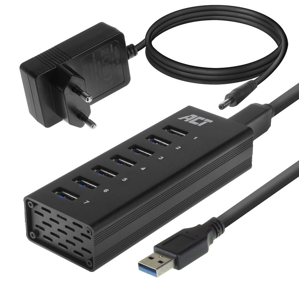 ACT AC6315 USB 3.2 7.Port Hub Black