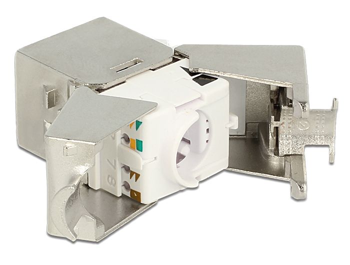 DeLock Keystone Module RJ45 jack > LSA Cat.6A STP compact