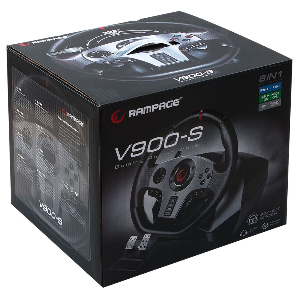 Rampage V900-S USB Kormány Black