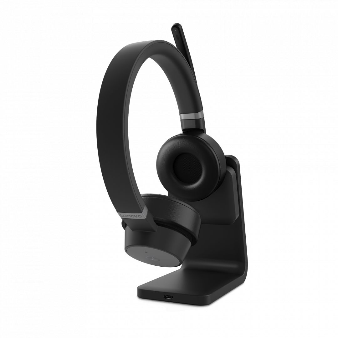 Lenovo GO Wireless ANC Headset + Charging Stand Thunder Black