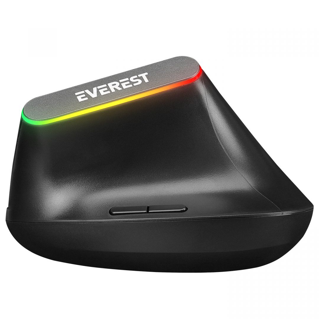 Everest SMW-618 Ergonomic RBG Optical Wireless Mouse Black