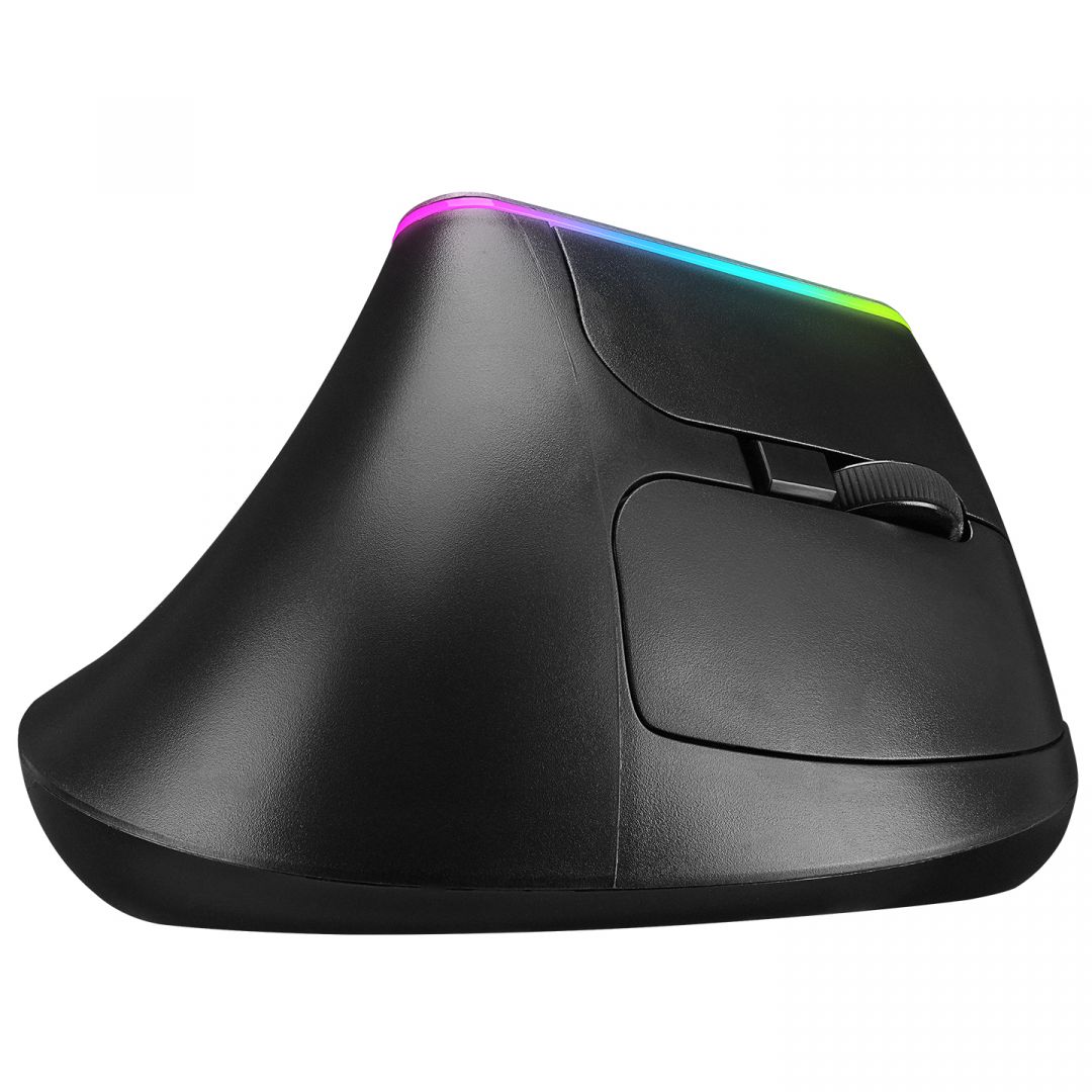 Everest SMW-618 Ergonomic RBG Optical Wireless Mouse Black