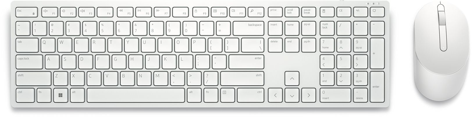 Dell KM5221W Pro Wireless Keyboard and Mouse White